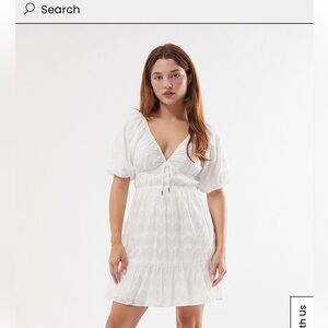 MINKPINK White Textured Midi Dress